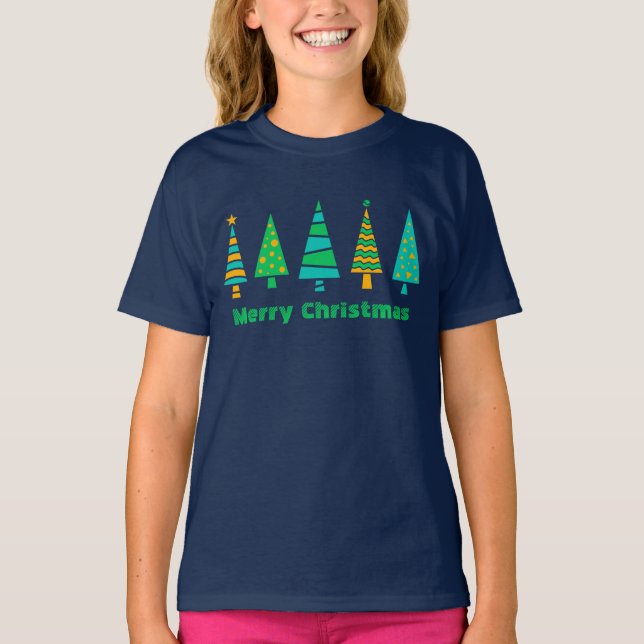 Fir Trees Christmas T-Shirt (Child) (Front)