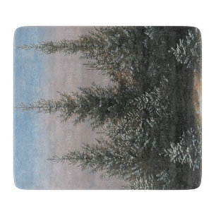 Fir Trees in the Snow (Winter Christmas Scene) Cutting Board