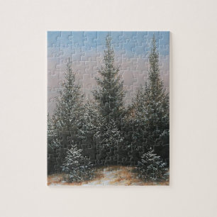 Fir Trees in the Snow (Winter Christmas Scene) Jigsaw Puzzle