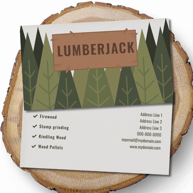Fir Trees - Lumberjack Business Card (Fir Trees - Lumberjack Business Card)