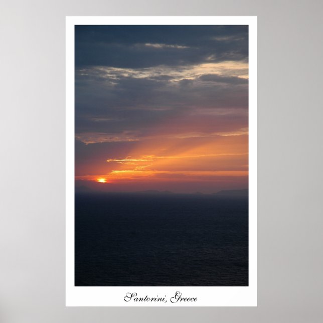 Fira Sunset Poster (Front)