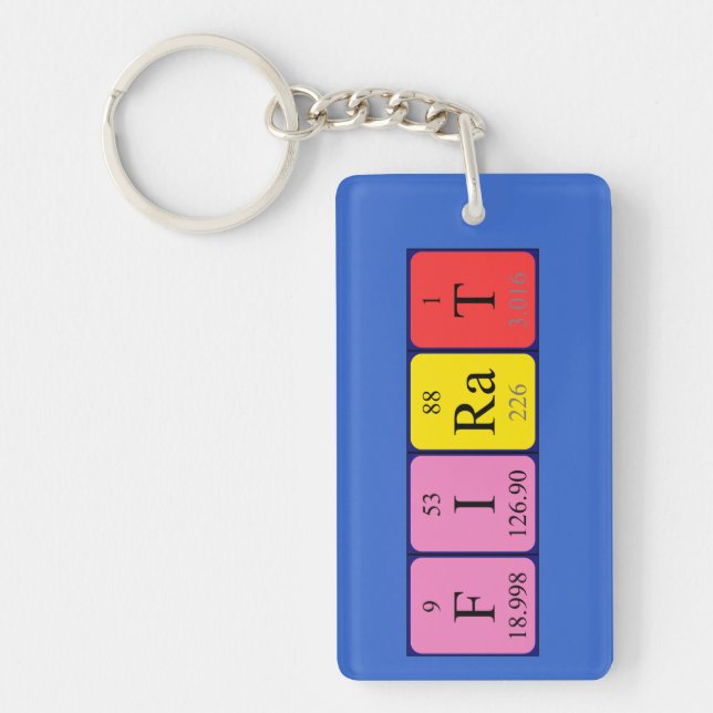 Firat periodic table name keyring (Front)
