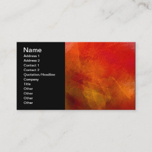 Fire - Abstract Background Art in Deep Orange Business Card