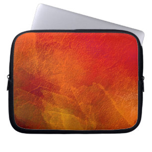 Fire - Abstract Background Art in Deep Orange Laptop Sleeve