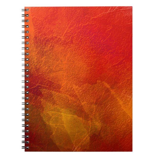 Fire - Abstract Background Art in Deep Orange Notebook (Front)