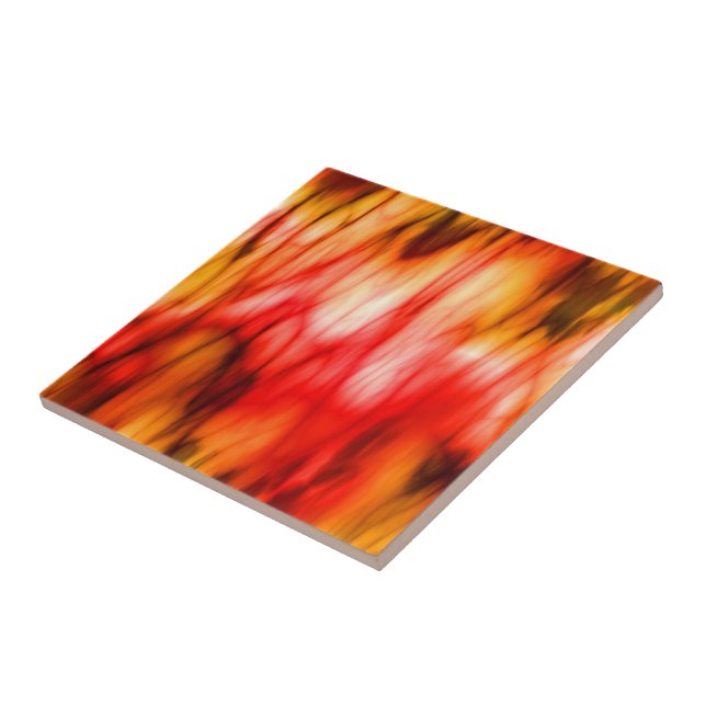 Fire Abstract Ceramic Tile (Side)