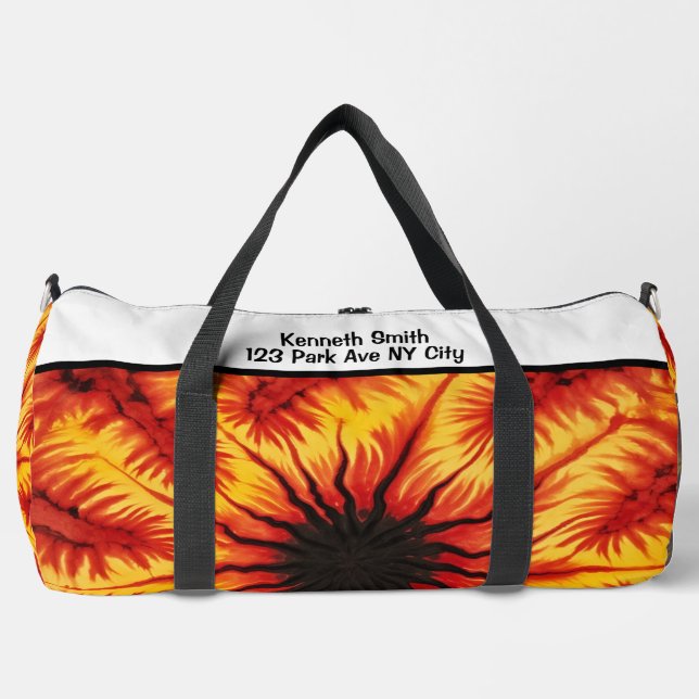 Fire Abstract Pattern Gear Bag Personalised (Front)