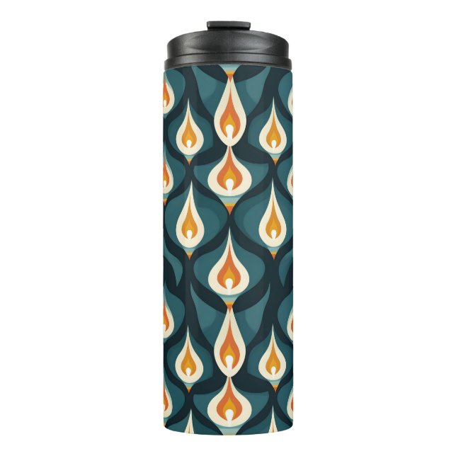 Fire Abstract Pattern Thermal Tumbler (Front)