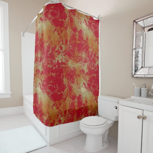 Fire Abstract  Shower Curtain (In Situ)