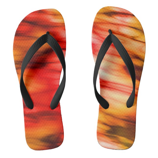 Fire Abstract Thongs (Footbed)