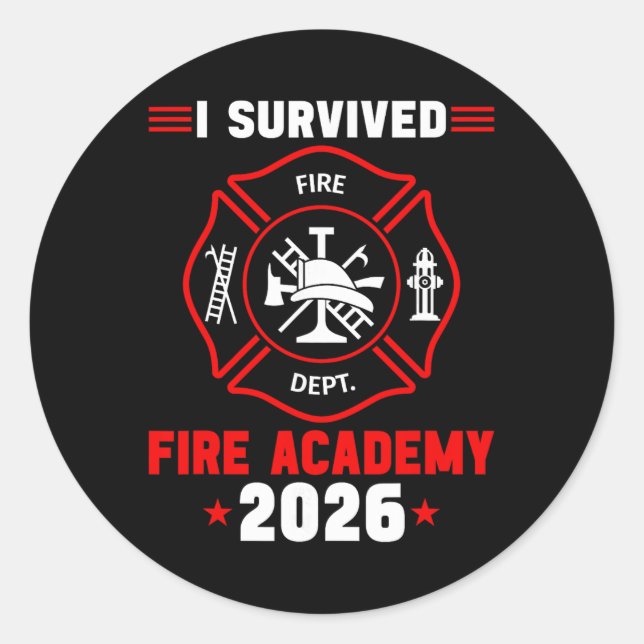 Fire Academy Graduation 2026 Dge Future Firefighte Classic Round Sticker (Front)
