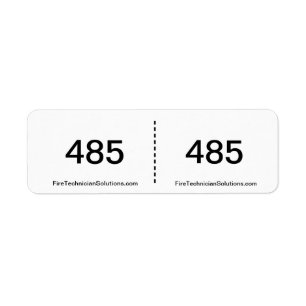 Fire Alarm Circuit Label- 485 Return Address Label