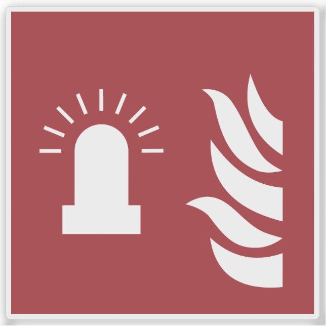Fire Alarm Flashing Light Safety Sign (Front)