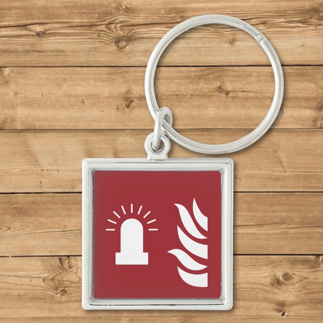 Fire Alarm Flashing Light Safety Sign Key Ring (Creator Uploaded)