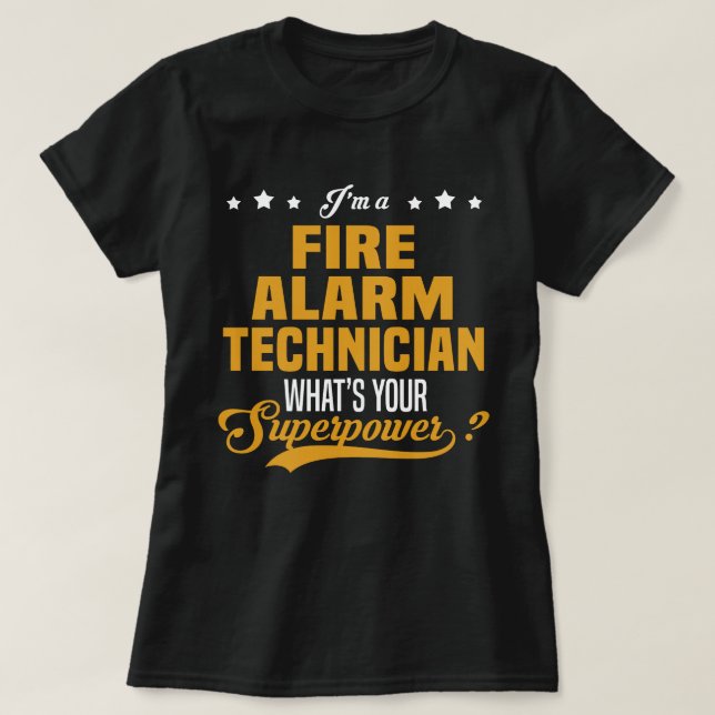Fire Alarm Technician T-Shirt (Design Front)