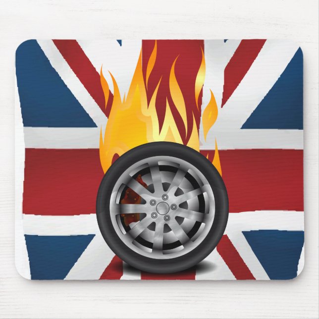 Fire, Alloy Great Britain Mouse Pad (Front)