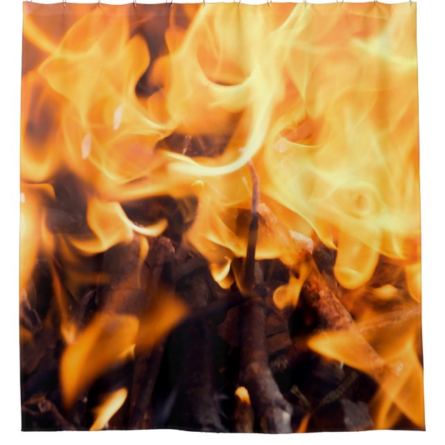 Fire And Bonfire Shower Curtain (Front)