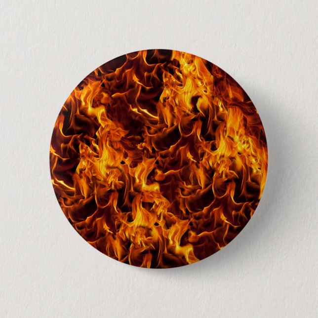 Fire and Flame Pattern 6 Cm Round Badge (Front)
