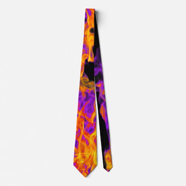 Fire and Flame Pattern Neck Tie (Front)
