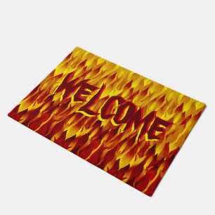 Fire and Flames Halloween Doormat