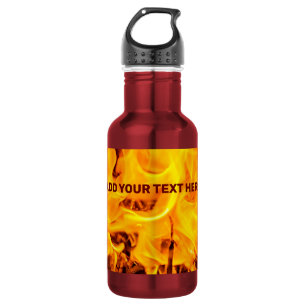 Fire And Flames Pattern 532 Ml Water Bottle