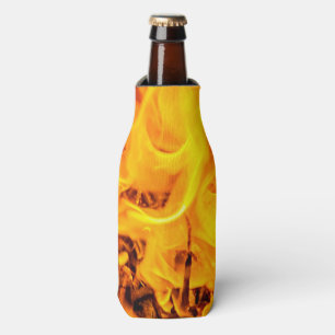 Fire And Flames Pattern Bottle Cooler