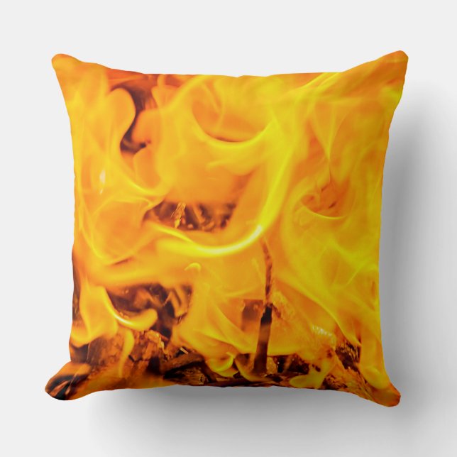 Fire And Flames Pattern Cushion (Front)