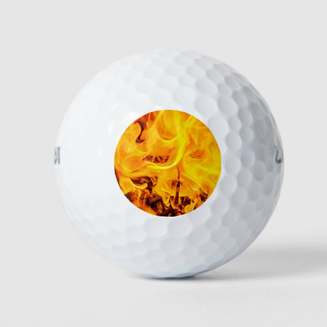 Fire And Flames Pattern Golf Balls (Front)