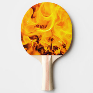 Fire And Flames Pattern Ping Pong Paddle