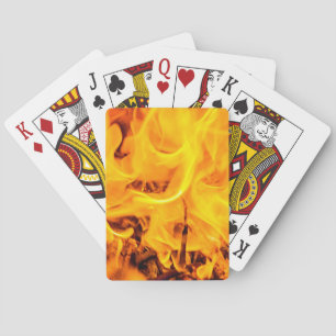 Fire And Flames Pattern Playing Cards