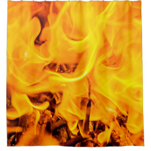 Fire And Flames Pattern Shower Curtain