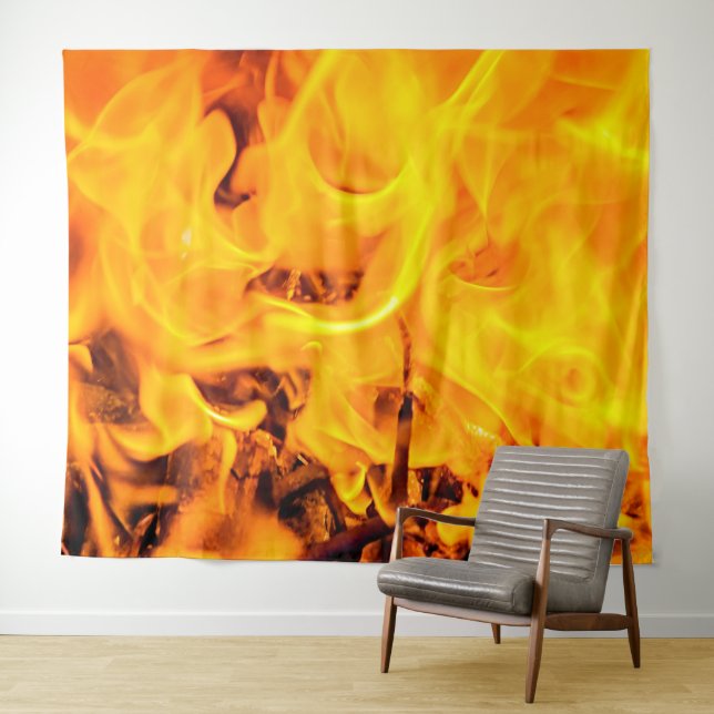 Fire And Flames Pattern Tapestry (In Situ (Horizontal))