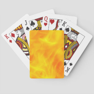 Fire and flames playing cards