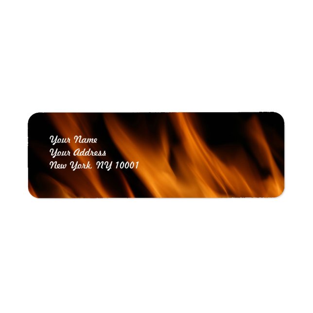 Fire and flames return address label (Front)