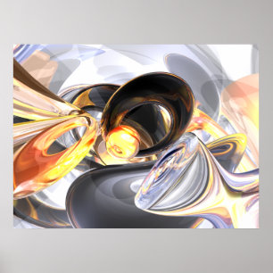 Fire and Ice Abstract Poster