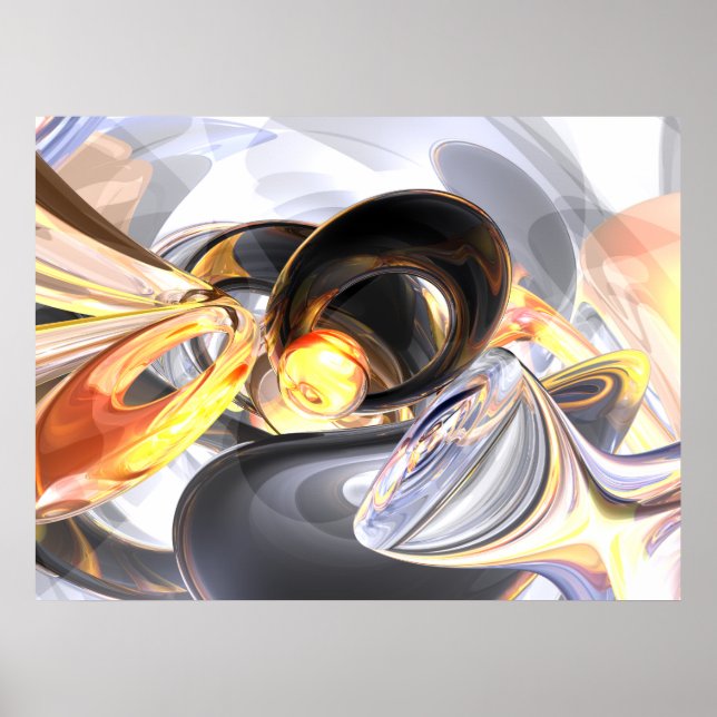 Fire and Ice Abstract Poster (Front)