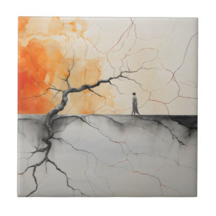 Fire and Ice and Almost nothing nice 1 Ceramic Tile