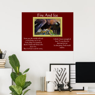 Fire And Ice Bald Eagle On A Rope  Posters