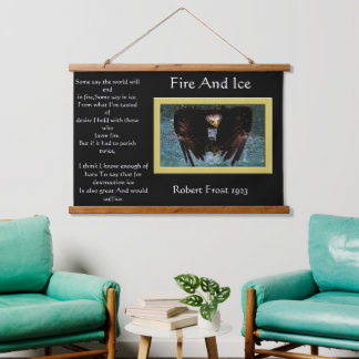 Fire And Ice Bald Eagle splash Hanging Tapestry