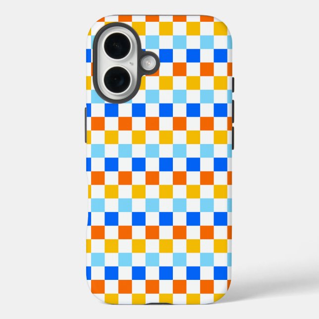 Fire and ice chequerboard pattern Case-Mate iPhone case (Back)