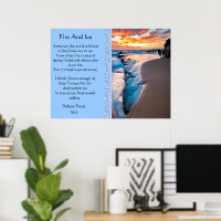 Fire And Ice Cold Blue Ocean Posters