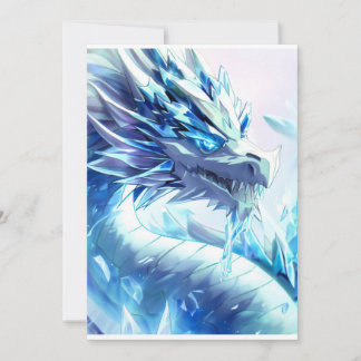 Fire and Ice Dragon Ai Art Invitation