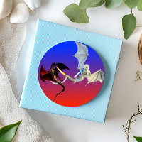Fire and Ice Dragons Red White Fire Breathing