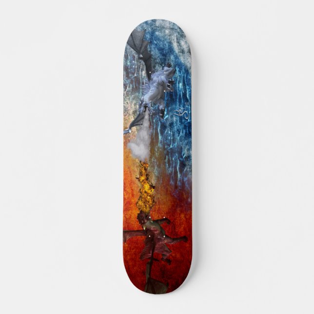 Fire And Ice Dragons Skateboard (Front)