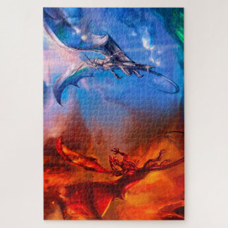 Fire and Ice Duelling Dragons Puzzle
