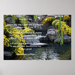 Fire And Ice Flower Poster