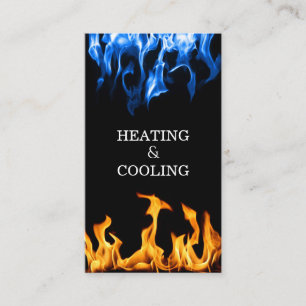 Fire and Ice Heating and Air Conditioning Business Business Card