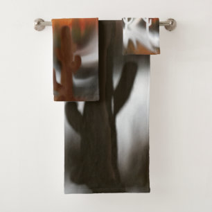 Fire and Ice Southwest Abstract Art Bath Towel Set