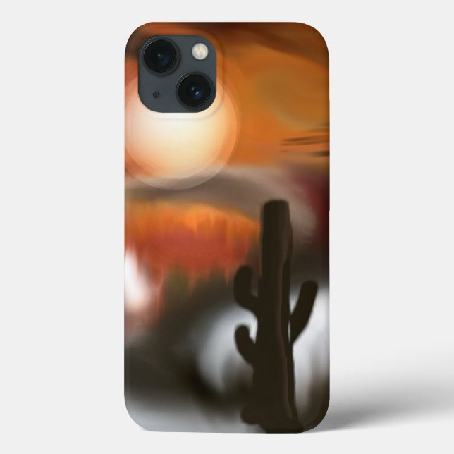 Fire and Ice Southwestern Abstract Art Case-Mate iPhone Case (Back)