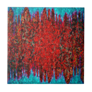 Fire and ice texture ceramic tile